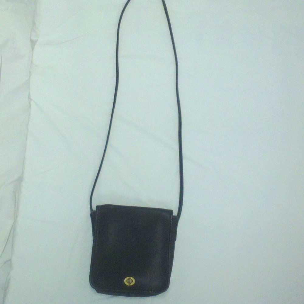 Vtg Coach Pocket Compact Bag #9620 Black Legacy